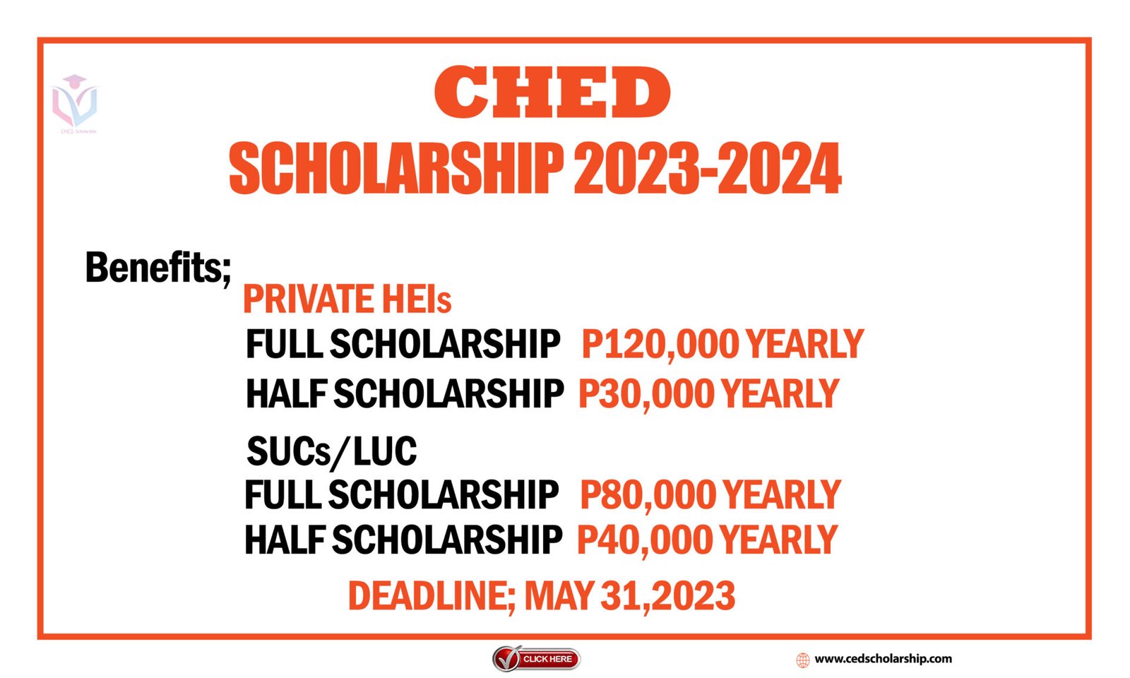 CHED Scholarship 2023 Open Now