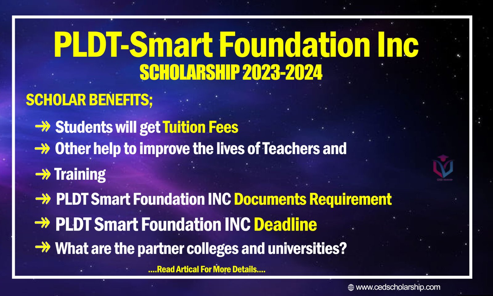 PDLTSmart Foundation INC Scholarship Program 20232024