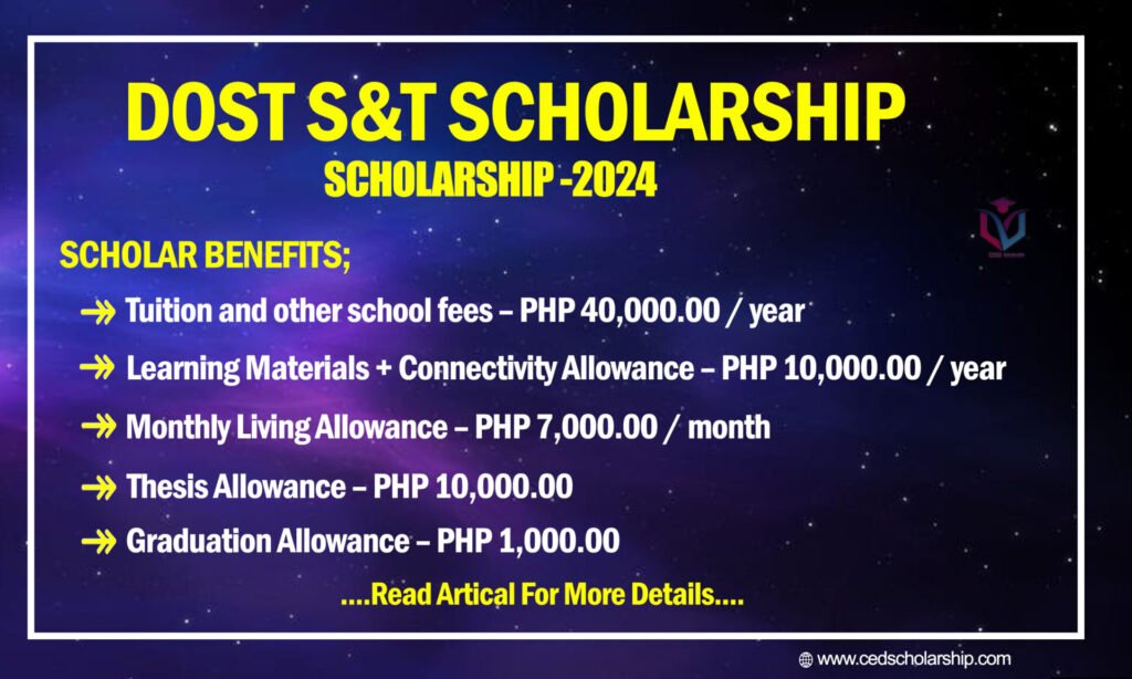 Dost S&T Undergraduate Scholarship Open Now For 2024