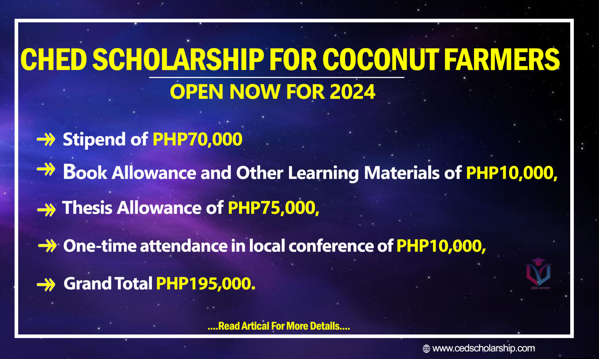 CHED SCHOLARSHIP FOR COCONUT FARMERS AY 2024
