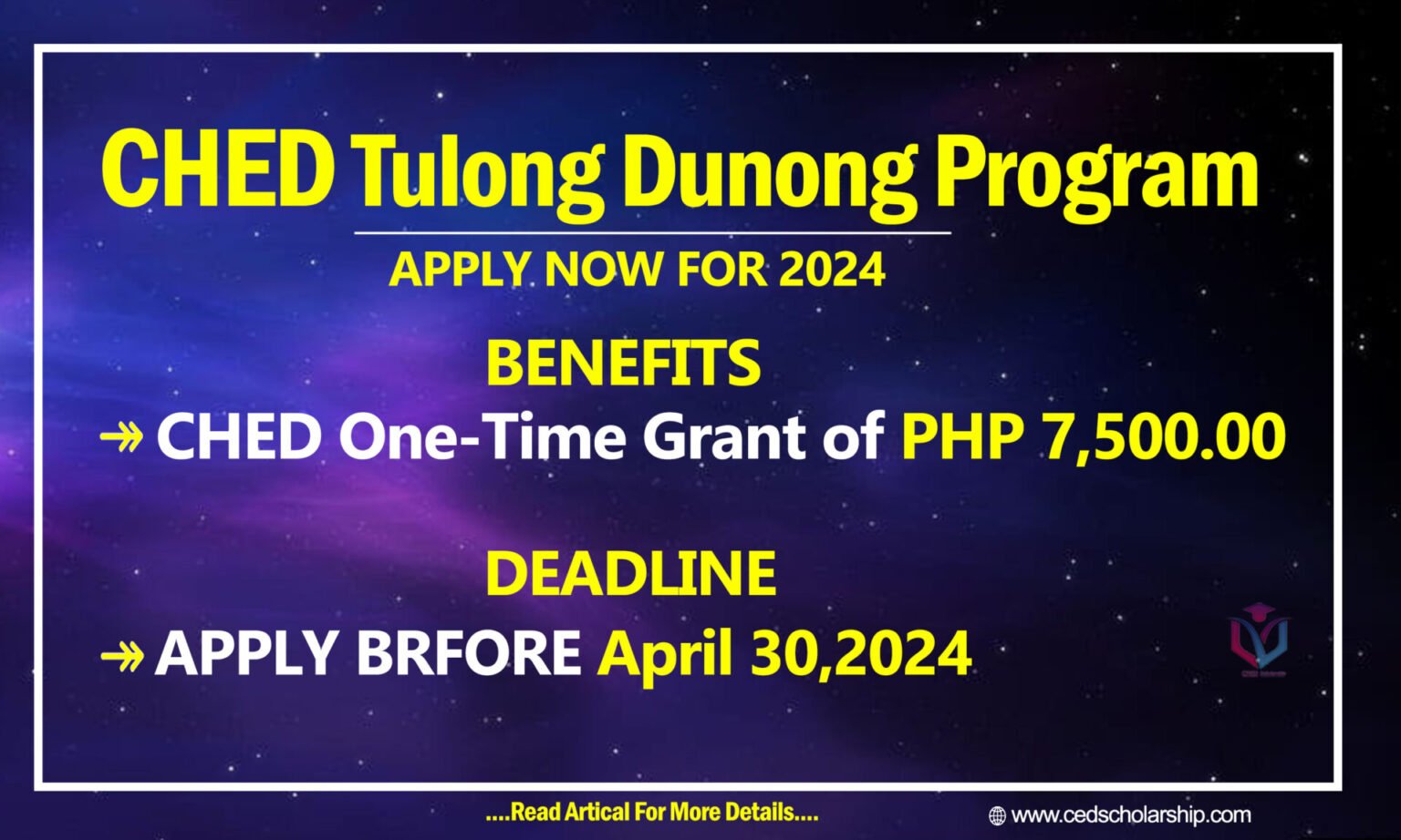 CHED Tulong Dunong Program (TDP) Fiscal Year 2024