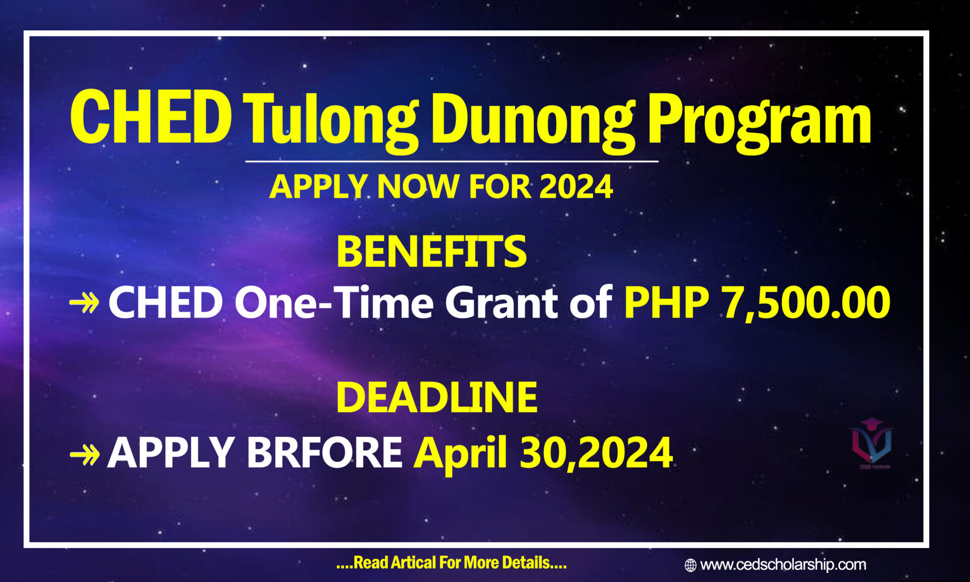 CHED Tulong Dunong Program (TDP) Fiscal Year - 2024